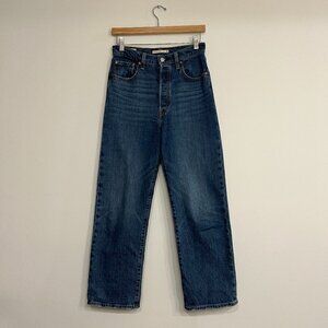 Levi's Ribcage Straight Ankle Jeans | Size 26 | Medium Wash